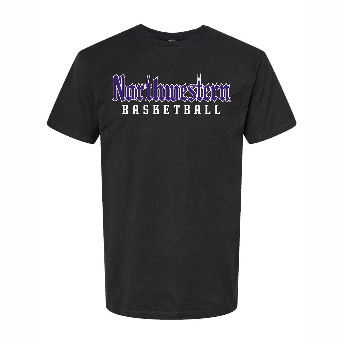 Northwestern Wildcats Men s Gothic Basketball Tee Northwestern