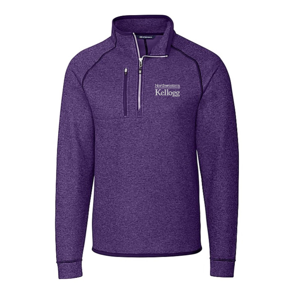 Northwestern Wildcats Men s Cutter Buck Kellogg Mainsail Sweater Half Zip Jacket