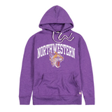 Northwestern Old School Arched Vintage Cat Hoodie