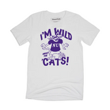 Northwestern White Wild About The Cats Tee