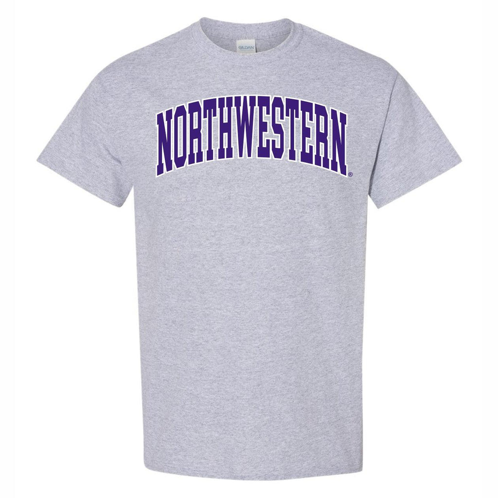 Northwestern Wildcats 2-Color Arch Gray &amp; Purple T-Shirt - Northwestern Team Store