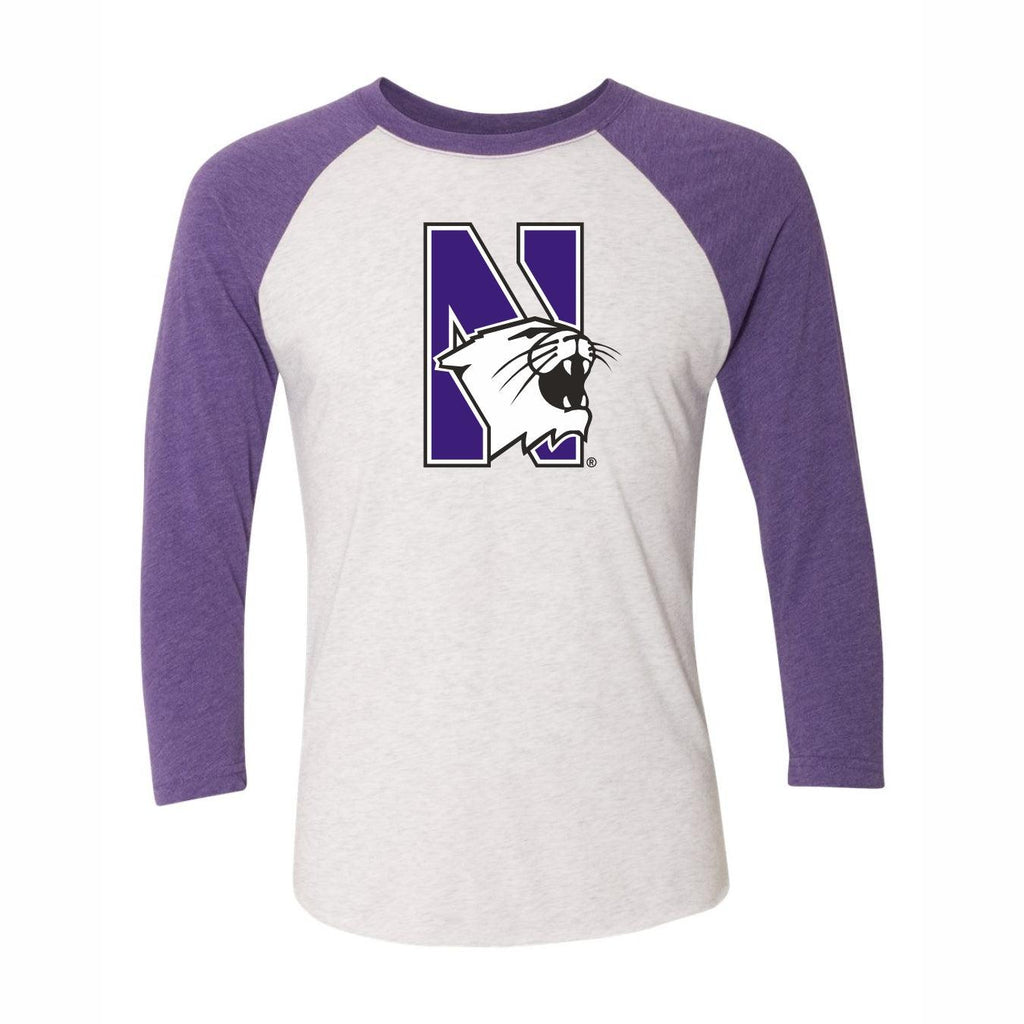 Northwestern Wildcats 2-Color N-Cat Long-Sleeve T-Shirt - Northwestern Team Store