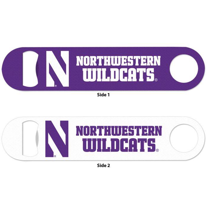 Northwestern Wildcats 2-Sided Metal Bottle Opener - Northwestern Team Store