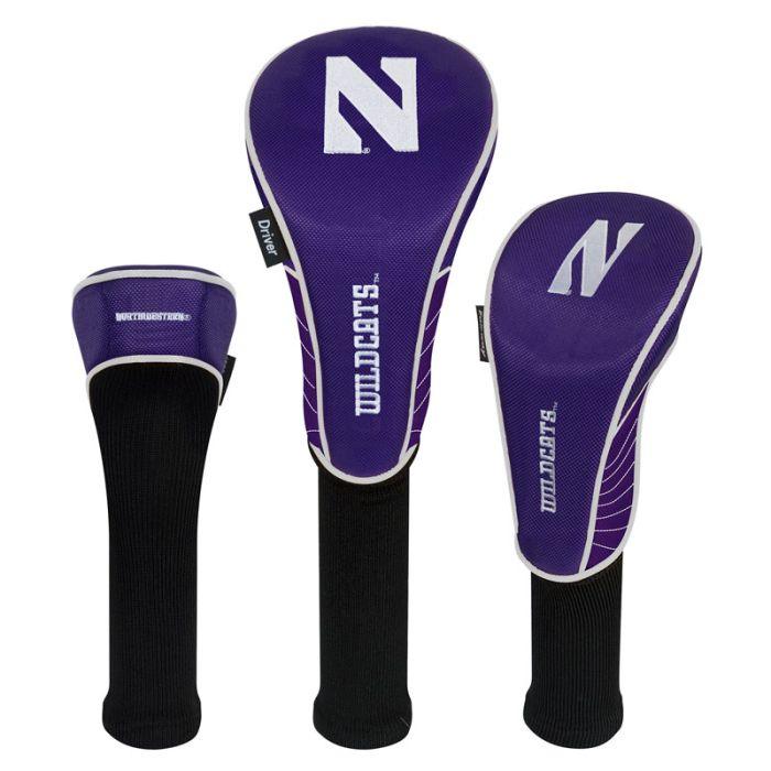Northwestern Wildcats 3 Pack Golf Headcovers - Northwestern Team Store