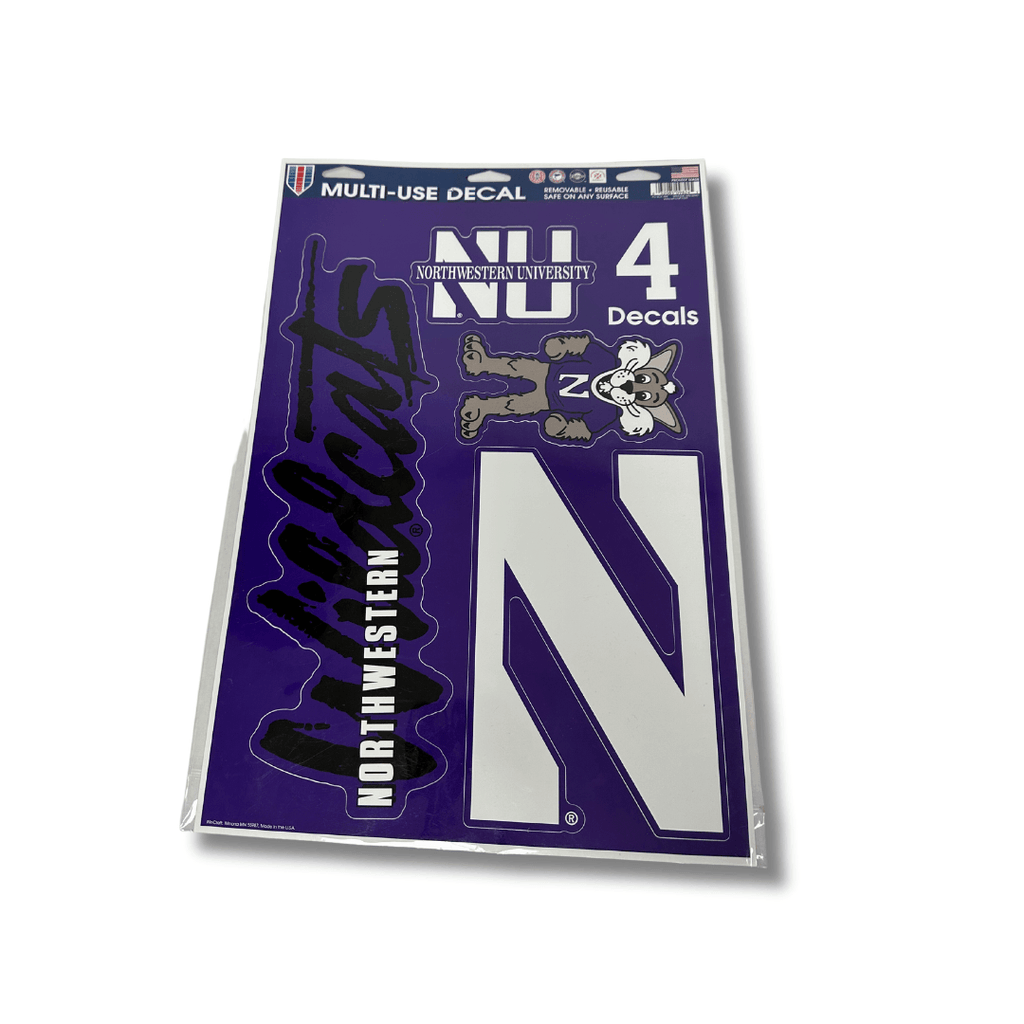 Northwestern Wildcats 4-Pack Decals - Northwestern Team Store