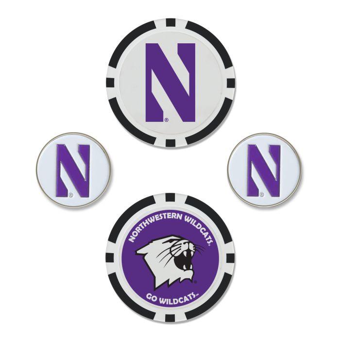 Northwestern Wildcats 4PC Golf Ball Marker - Northwestern Team Store
