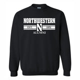 Northwestern Wildcats Alumni Bar Black Crew - Northwestern Team Store