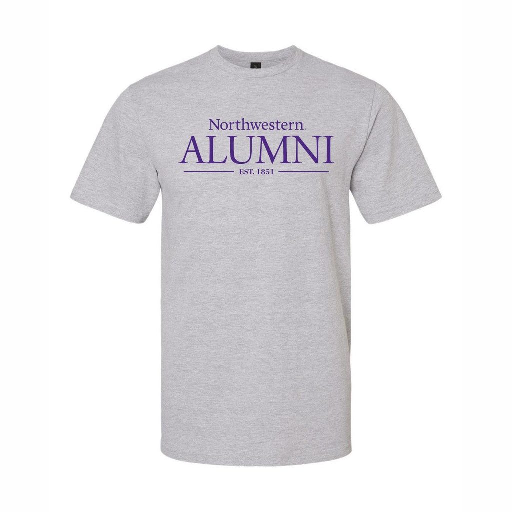 Northwestern Wildcats Alumni Bars Grey T-Shirt - Northwestern Team Store