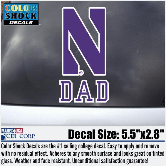 Northwestern Wildcats Dad Decal - Northwestern Team Store