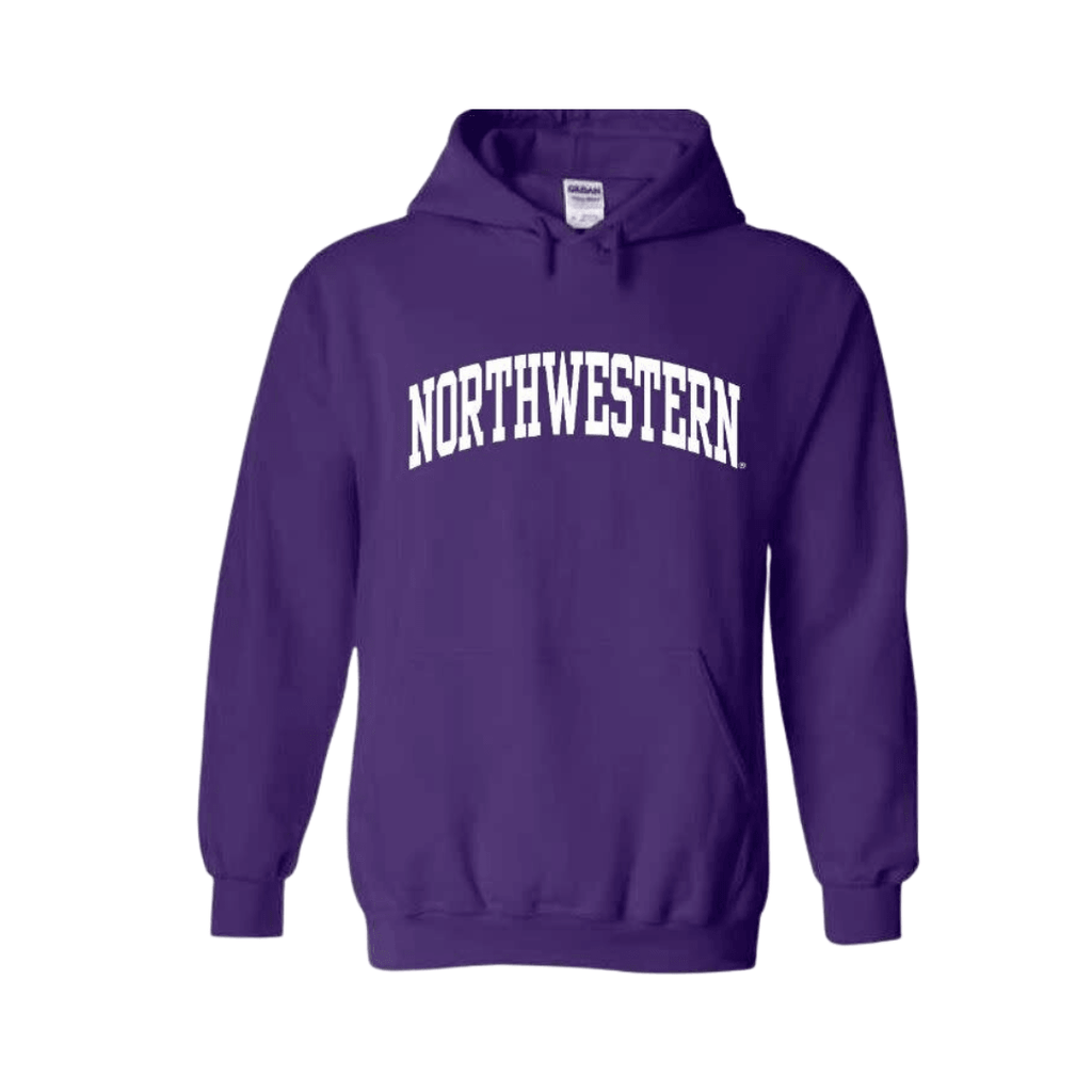 Northwestern Wildcats Men's Arched Purple Hoodie - Northwestern Team Store