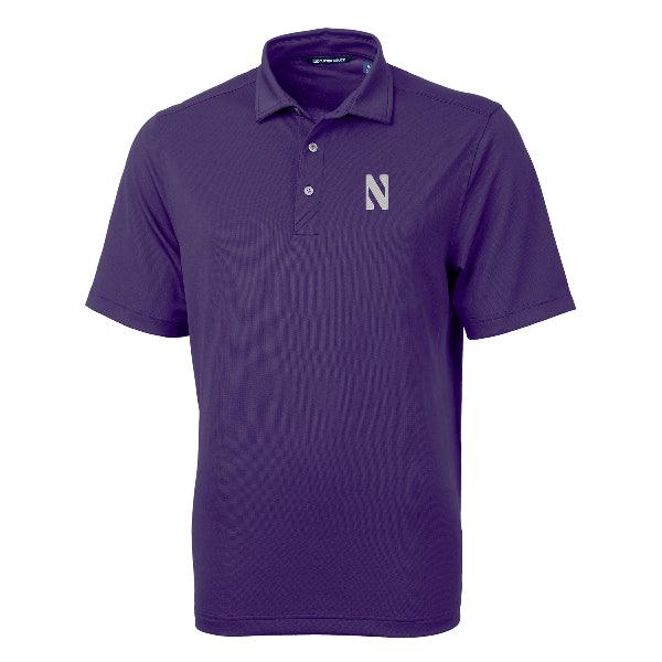 Northwestern Wildcats Men's Cutter &amp; Buck Virtue Eco Pique Recycled Polo - Northwestern Team Store