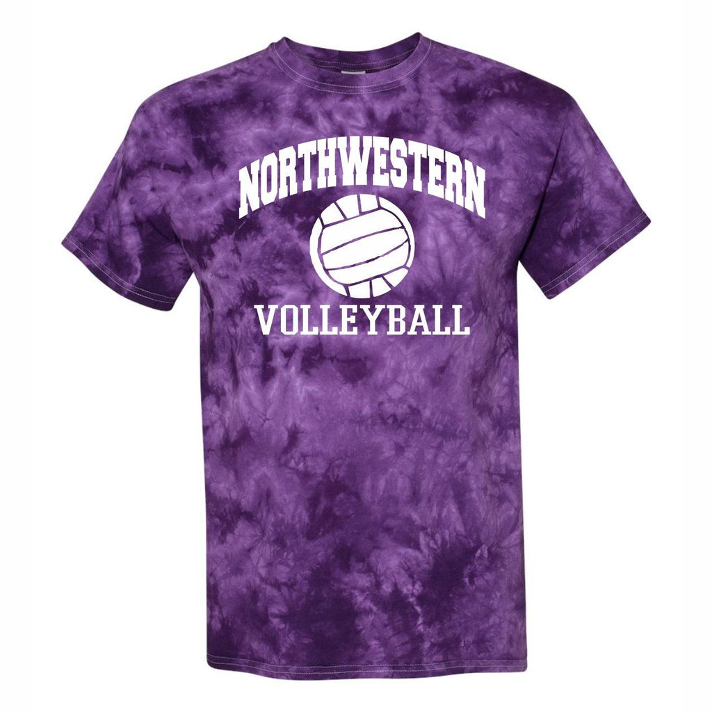 Northwestern Wildcats Men's Tie Dye Volleyball T-Shirt - Northwestern Team Store