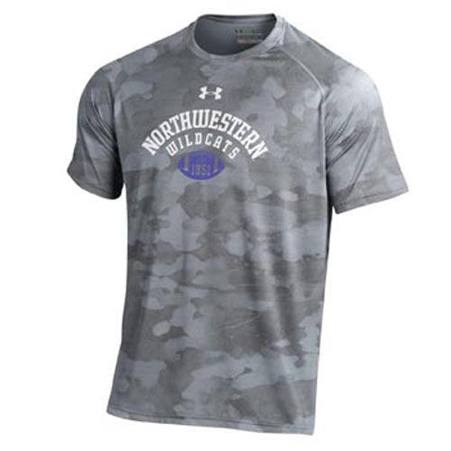 Northwestern Wildcats Men's Under Armour Arched 1851 Football T-Shirt - Northwestern Team Store