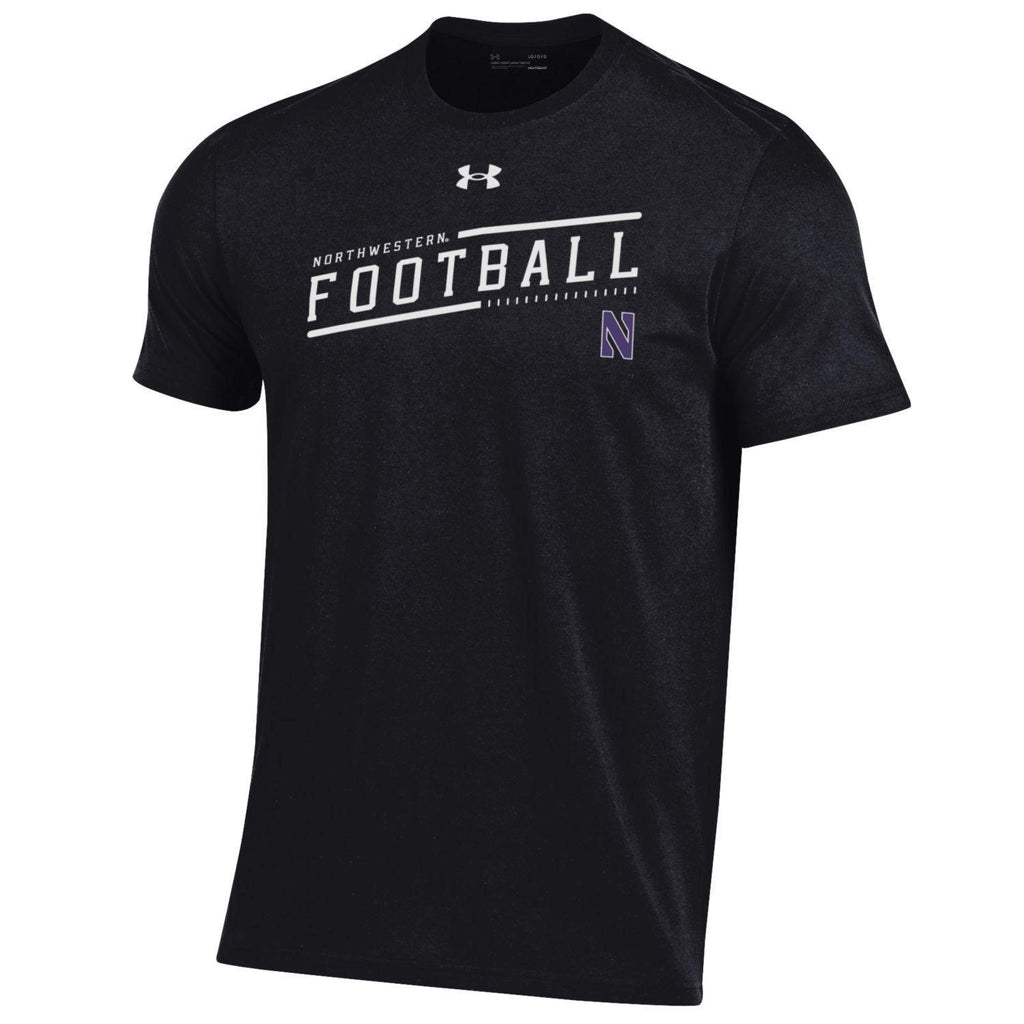 Northwestern Wildcats Men's Under Armour Football Black T-Shirt - Northwestern Team Store