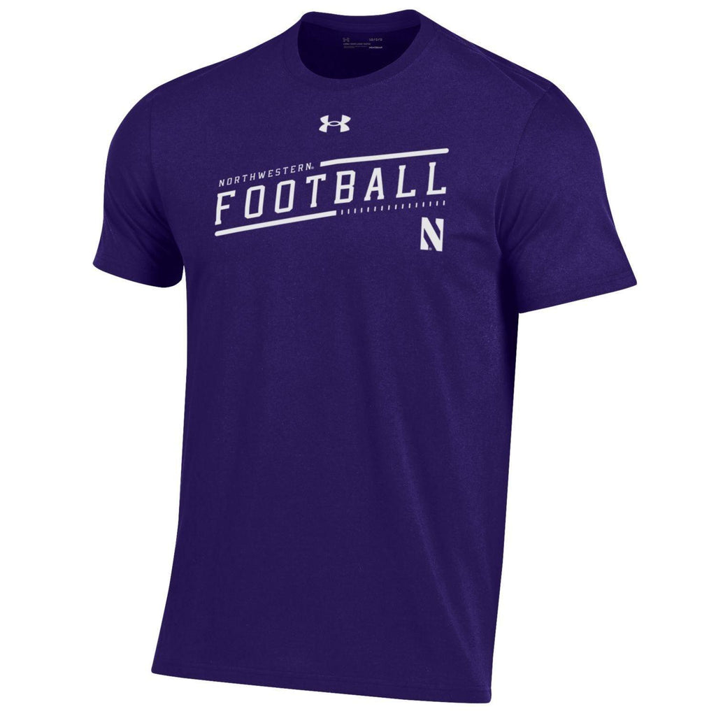 Northwestern Wildcats Men's Under Armour Football Purple T-Shirt - Northwestern Team Store