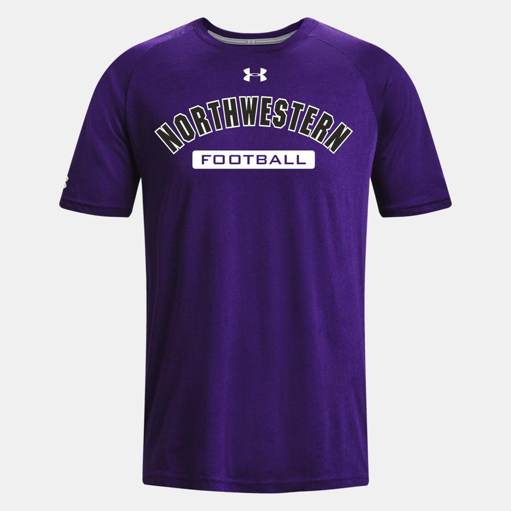 Northwestern Wildcats Men's Under Armour Football Purple T-Shirt - Northwestern Team Store