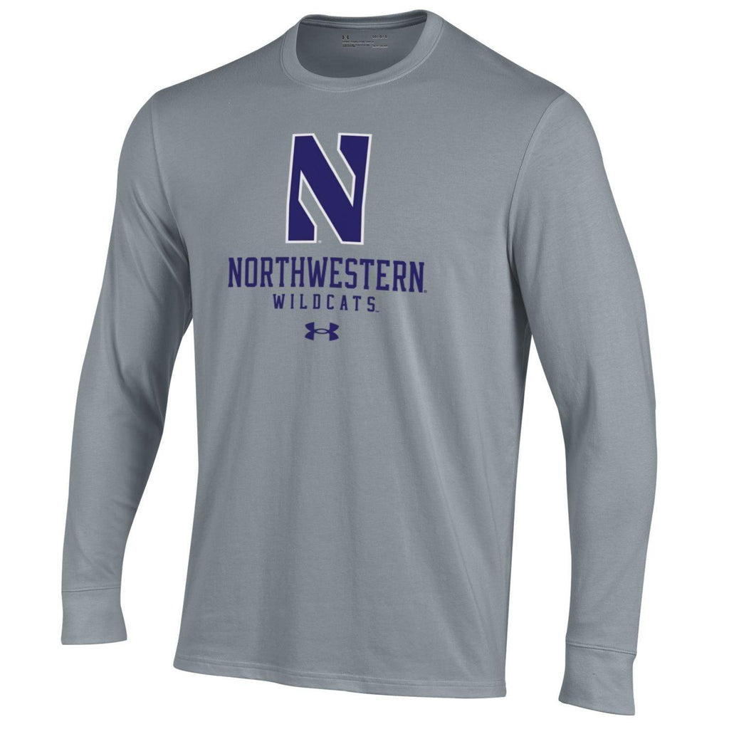 Northwestern Wildcats Men's Under Armour Perfect Grey Long-Sleeve T-Shirt - Northwestern Team Store
