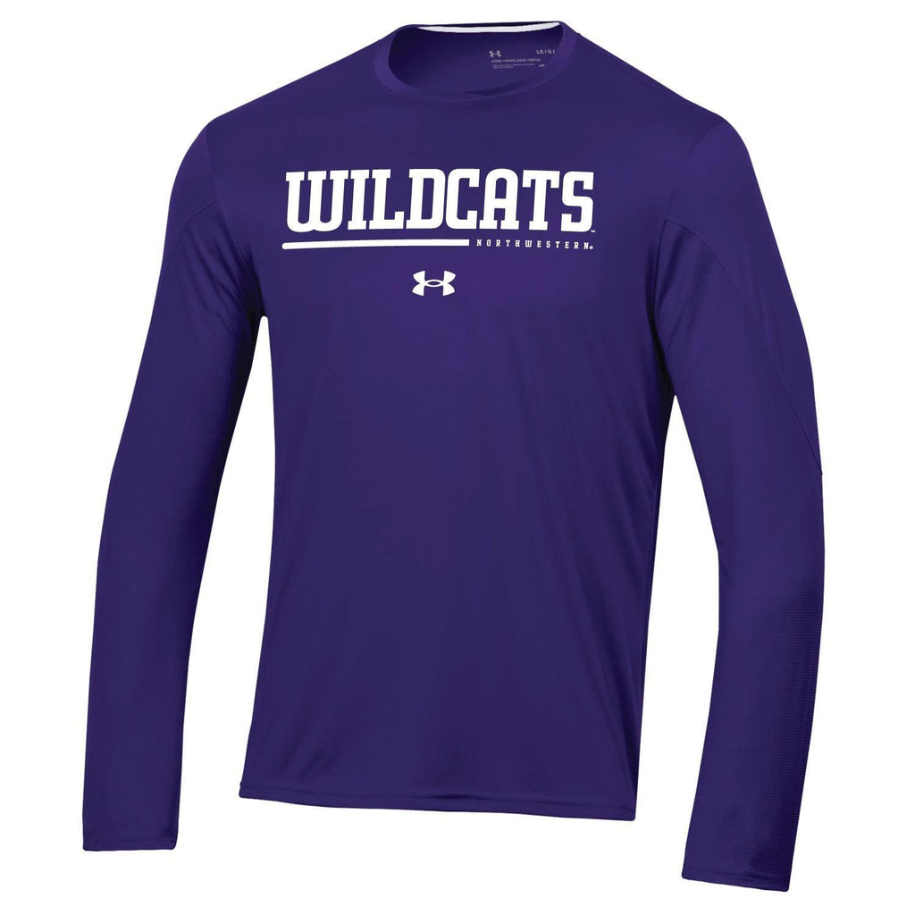 Northwestern Wildcats Men's Under Armour Sideline Purple Long-Sleeve T-Shirt - Northwestern Team Store