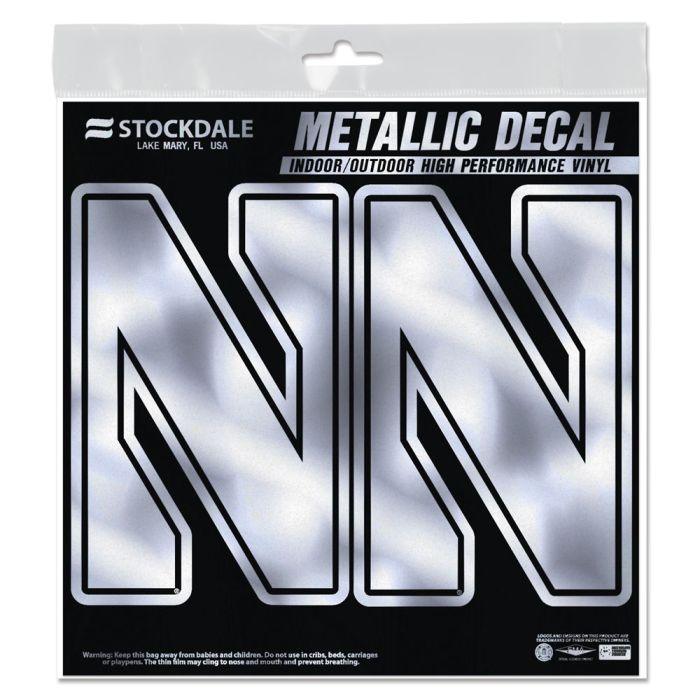 Northwestern Wildcats Metallic 6" X 6" Decal - Northwestern Team Store