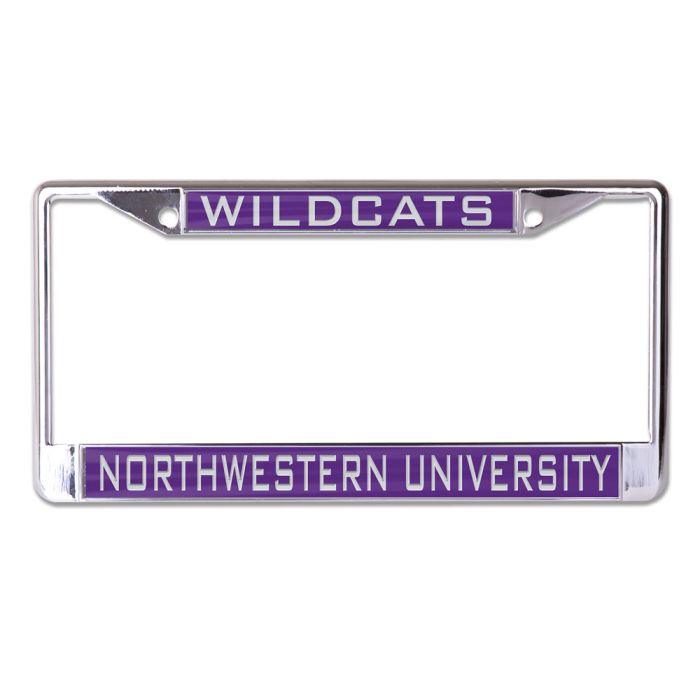 Northwestern Wildcats Metallic License Plate Frame - Northwestern Team Store