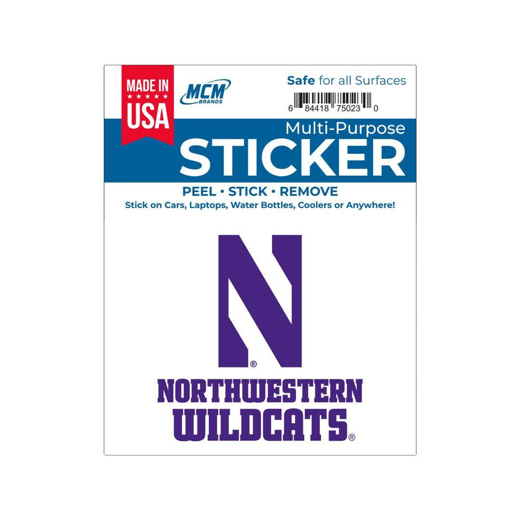 Northwestern Wildcats Multi-Purpose "N" Sticker - Northwestern Team Store