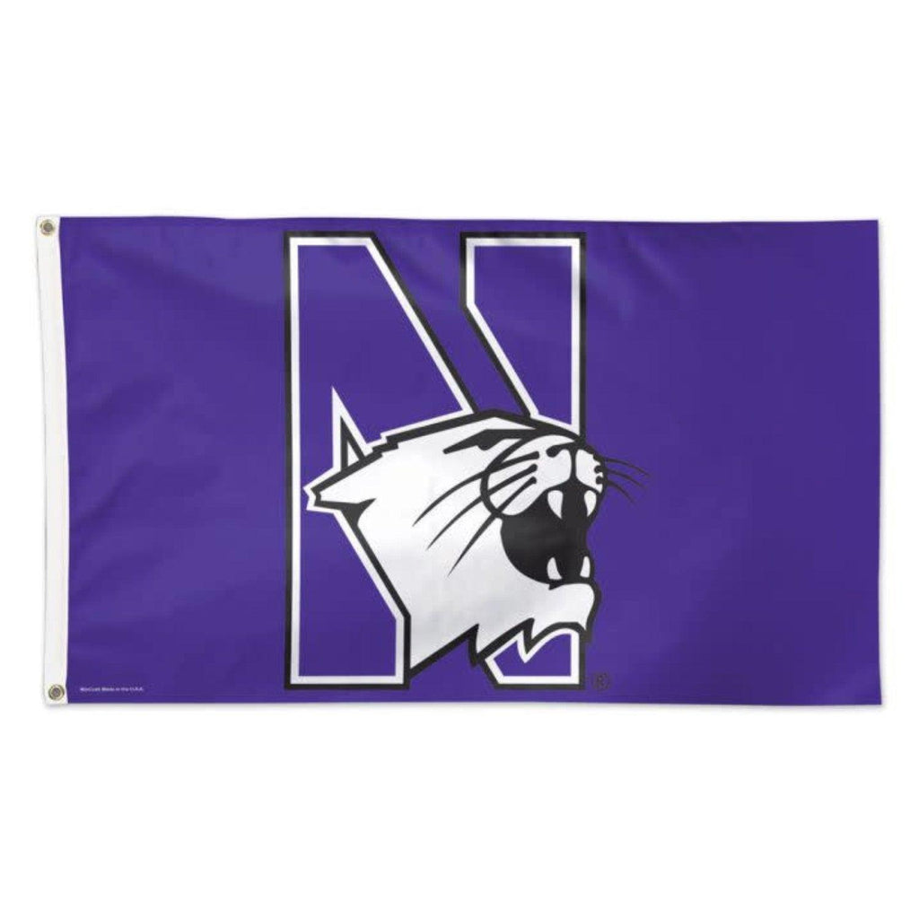 Northwestern Wildcats N-Cat 3x5 Flag - Northwestern Team Store