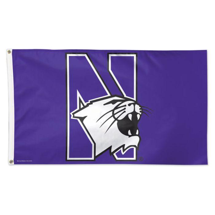 Northwestern Wildcats N-Cat 3x5 Flag - Northwestern Team Store
