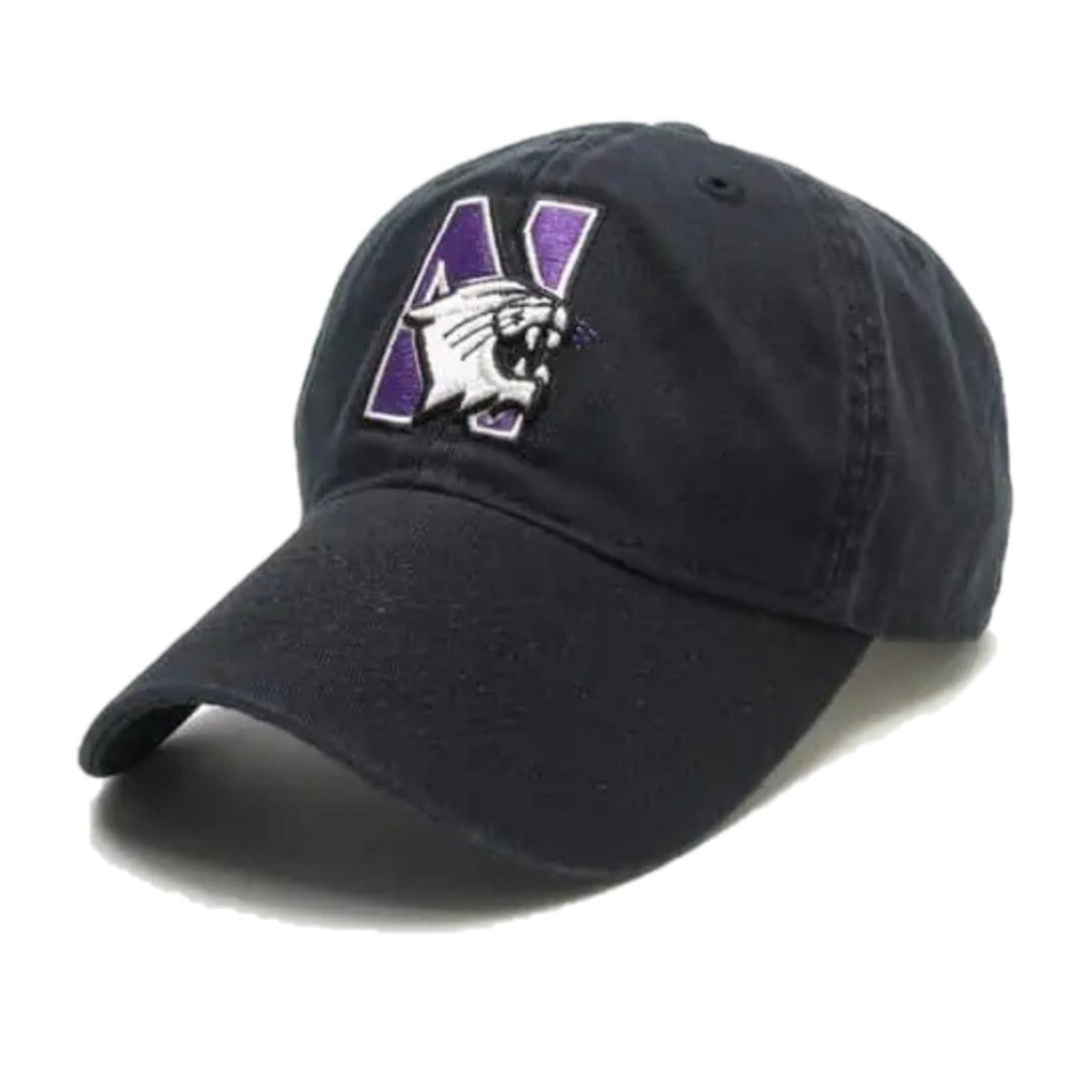 Northwestern Wildcats "N" Cat Fitted Black Hat - Northwestern Team Store