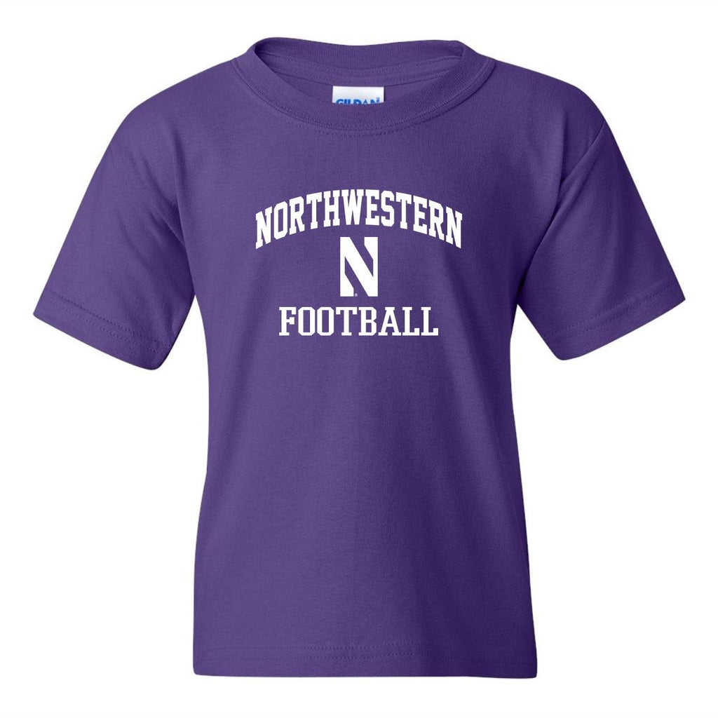 Northwestern Wildcats NU Football Arched Purple T-Shirt - Northwestern Team Store