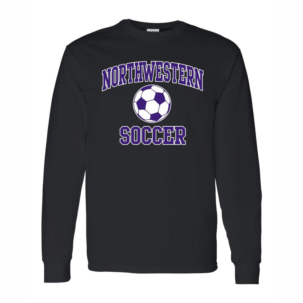 Northwestern Wildcats NU Soccer Black Long-Sleeve T-Shirt - Northwestern Team Store