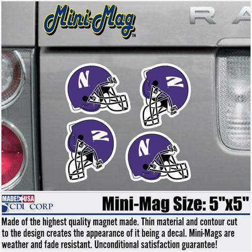 Northwestern Wildcats Purple Helmet Magnet Decal - Northwestern Team Store