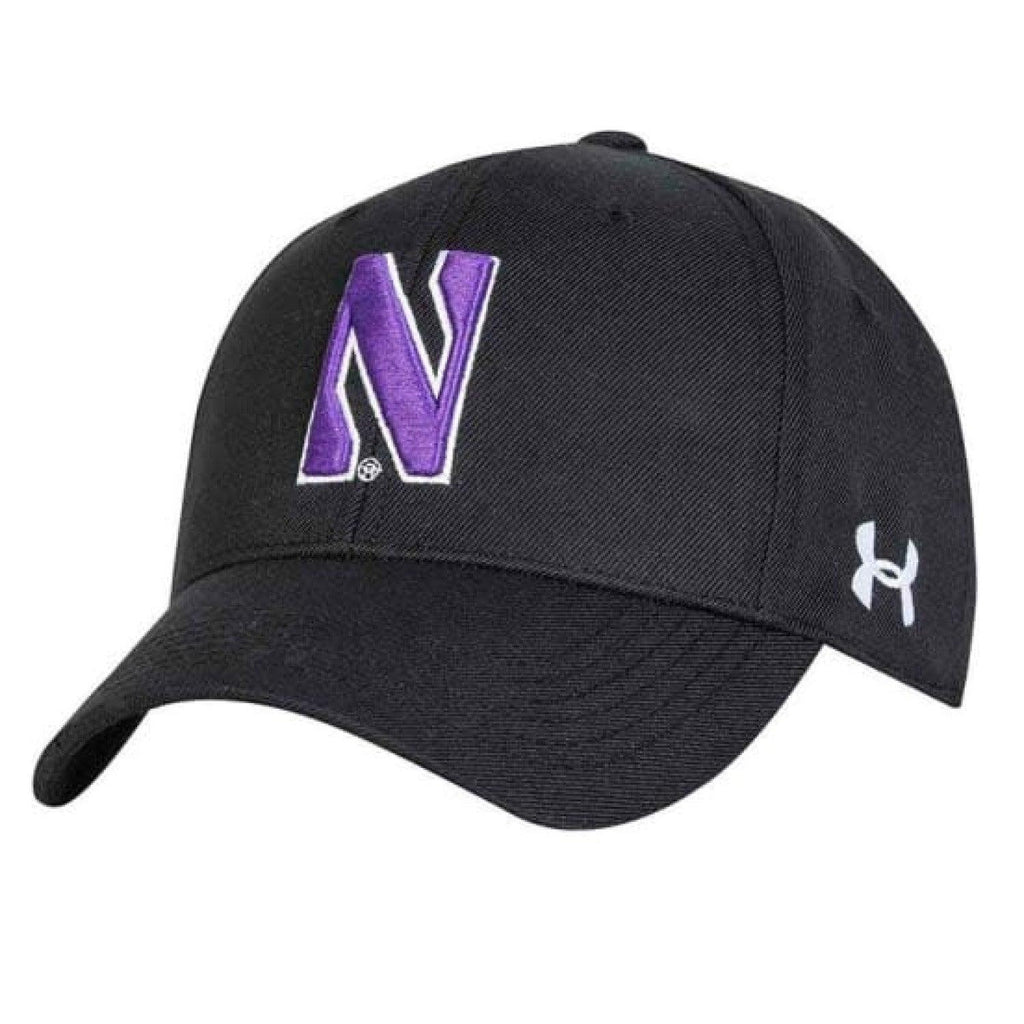 Northwestern Wildcats Under Armour Adjustable Black Hat - Northwestern Team Store