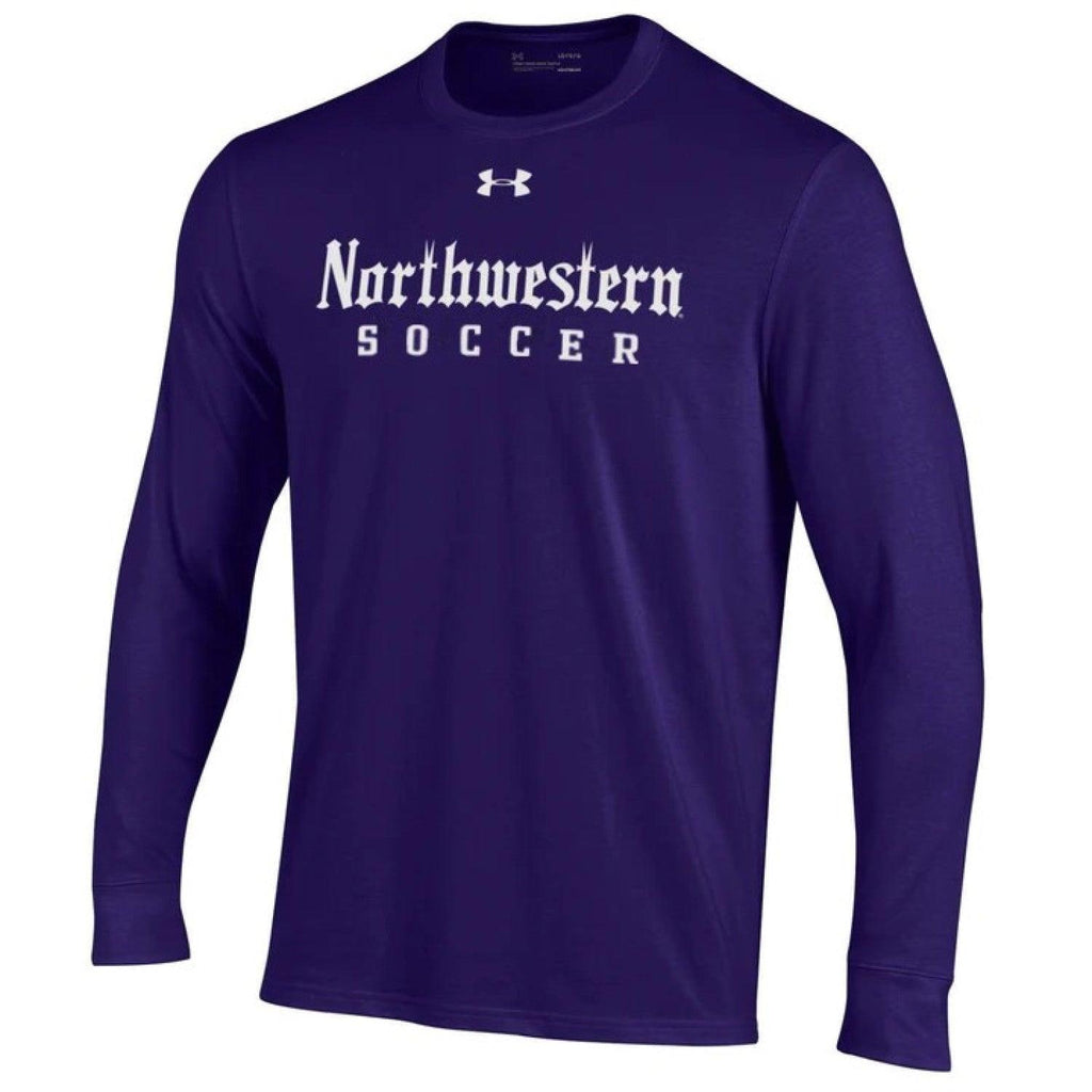 Northwestern Wildcats Under Armour Gothic Soccer Long-Sleeve T-Shirt - Northwestern Team Store