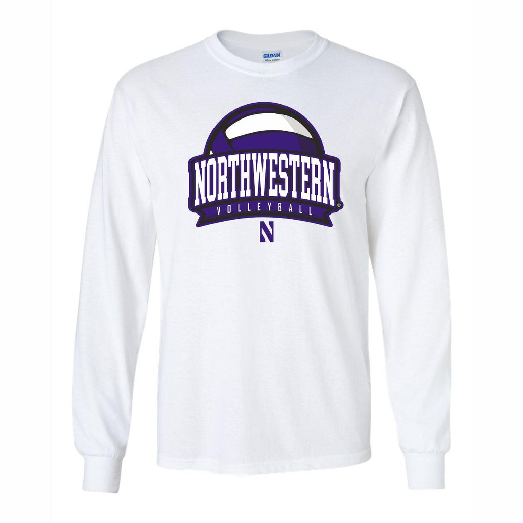 Northwestern Wildcats Volleyball White Long-Sleeve T-Shirt - Northwestern Team Store