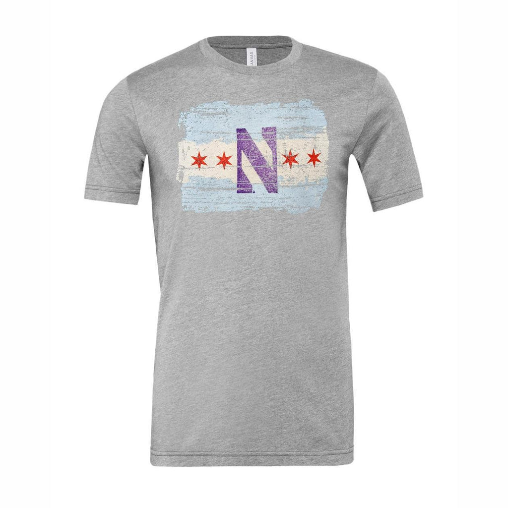 Northwestern Wildcats Women's Chicago Flag T-Shirt - Northwestern Team Store