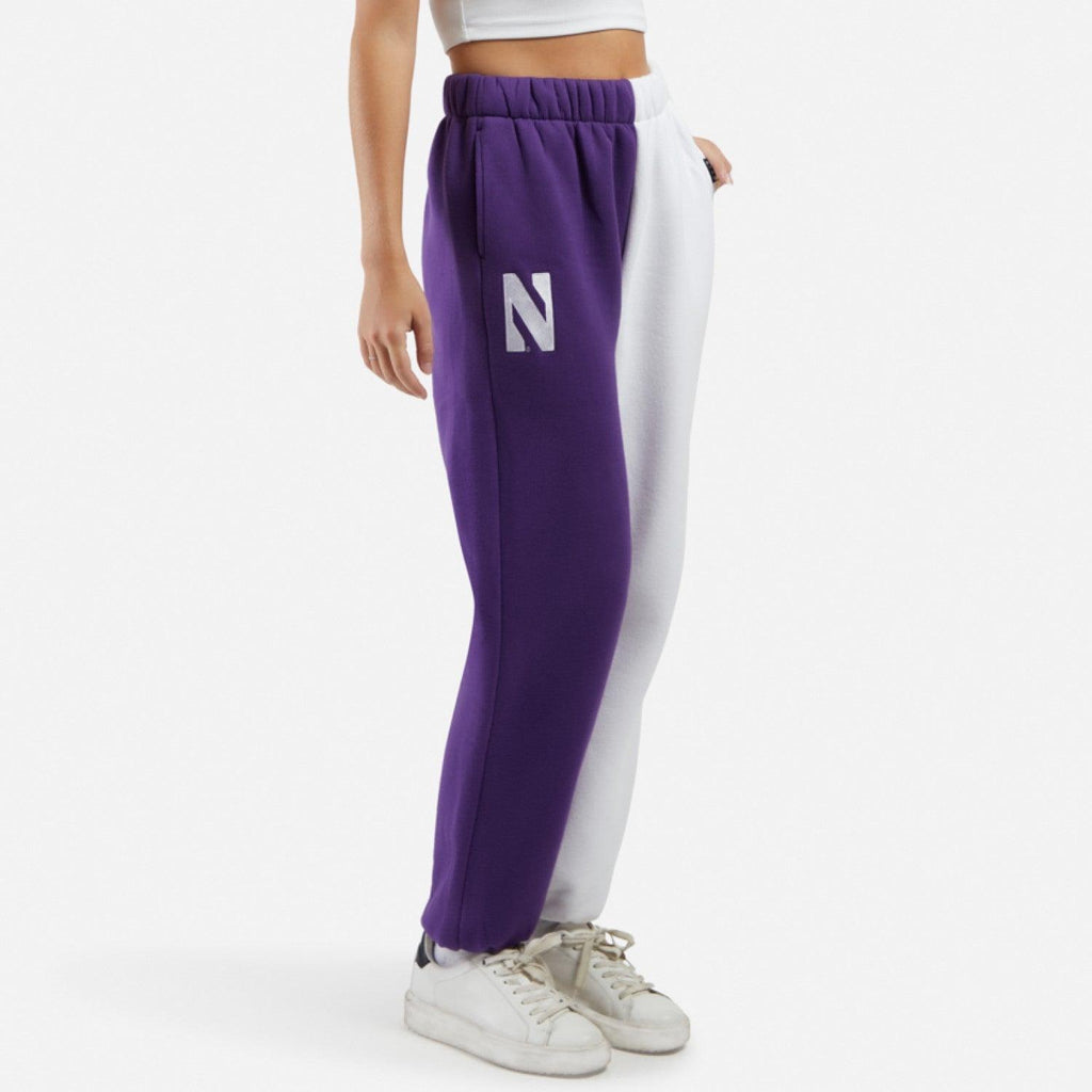 Northwestern Wildcats Women's Hype &amp; Vice Color Block Sweatpants - Northwestern Team Store