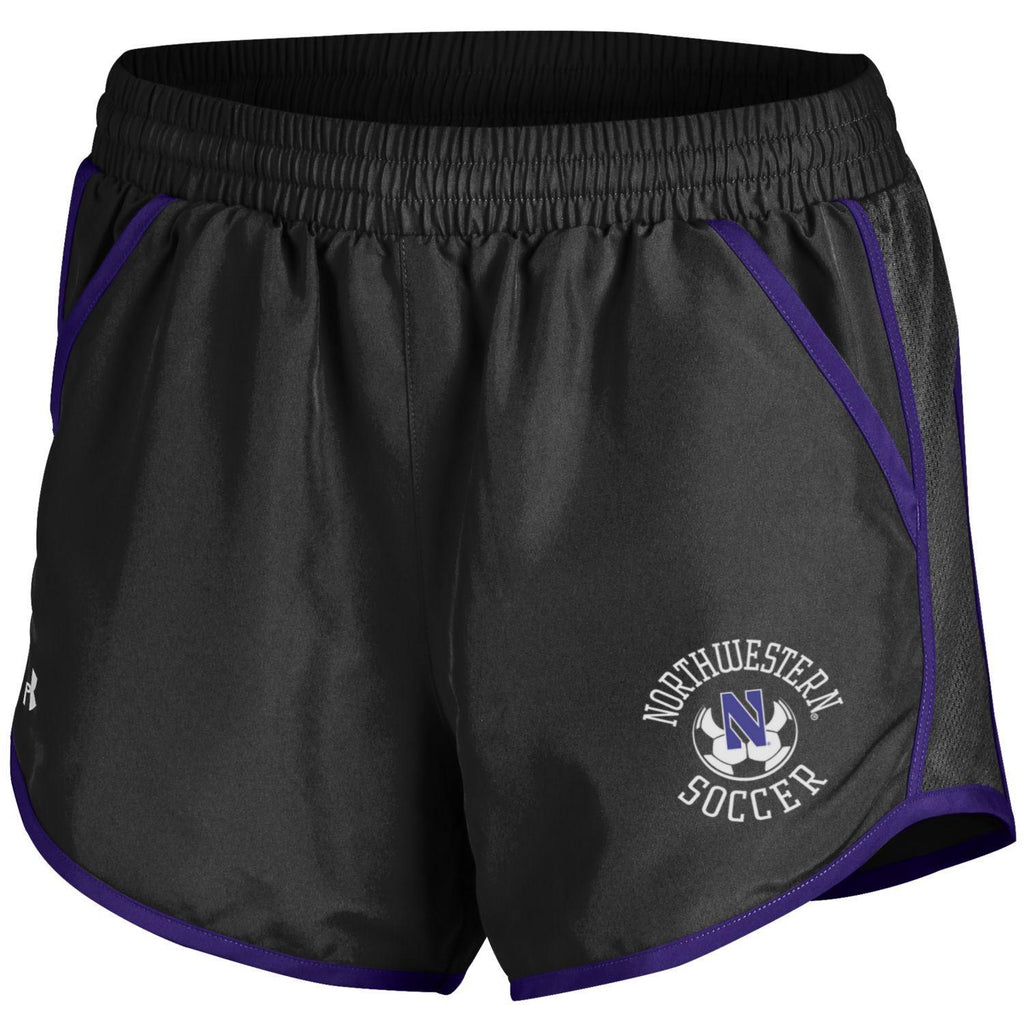 Northwestern Wildcats Women's Under Armour Soccer Fly-By Black Shorts - Northwestern Team Store