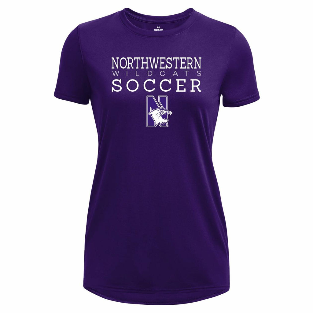 Northwestern Wildcats Women's Under Armour Soccer N-Cat Purple T-Shirt - Northwestern Team Store