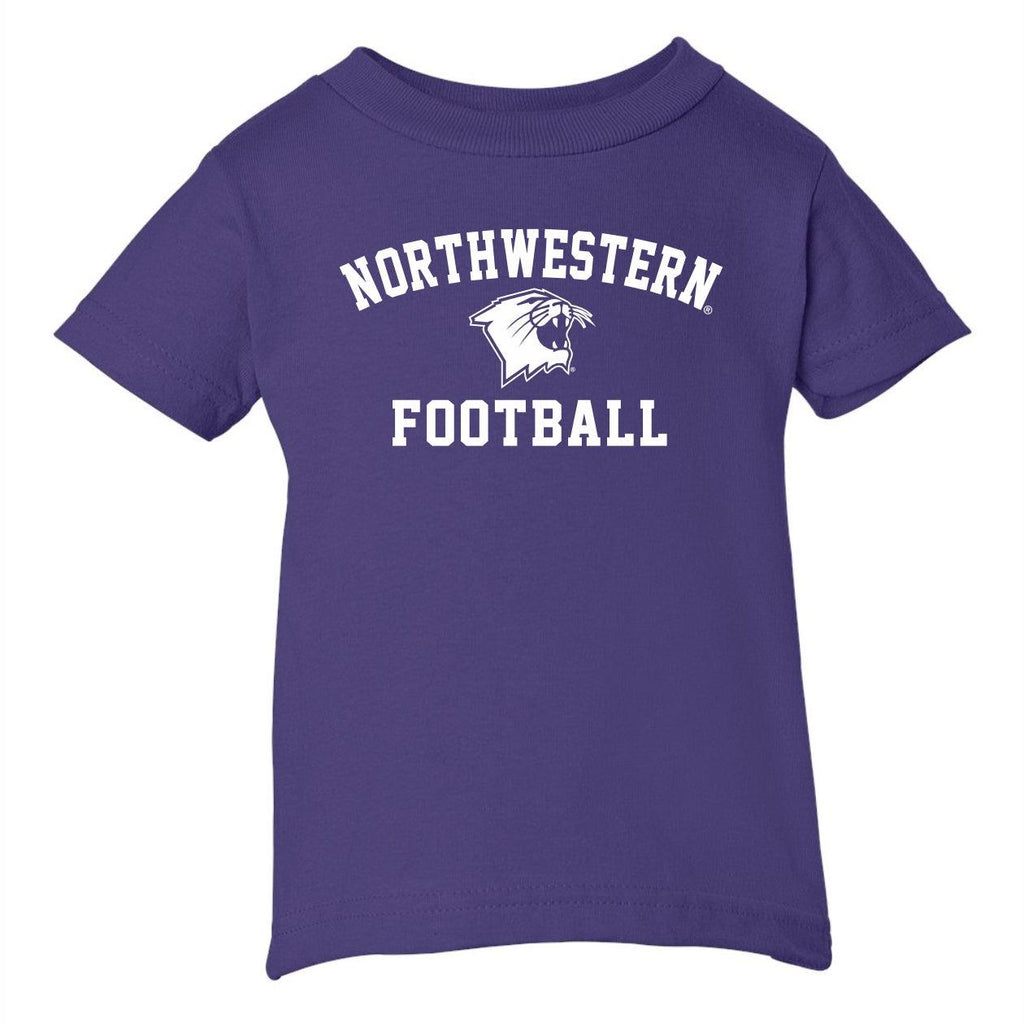 Northwestern Wildcats Youth Football Arch Purple T-Shirt - Northwestern Team Store