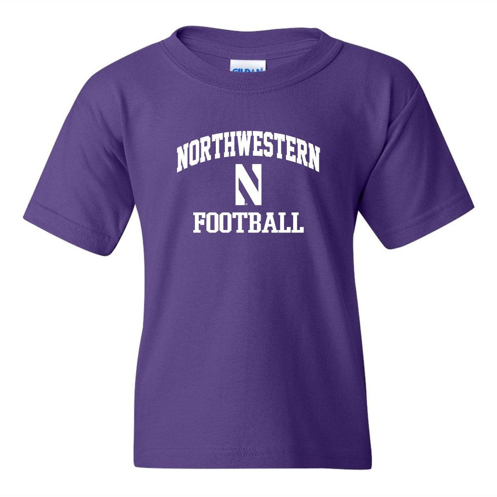Northwestern Wildcats Youth Football Purple T-Shirt - Northwestern Team Store