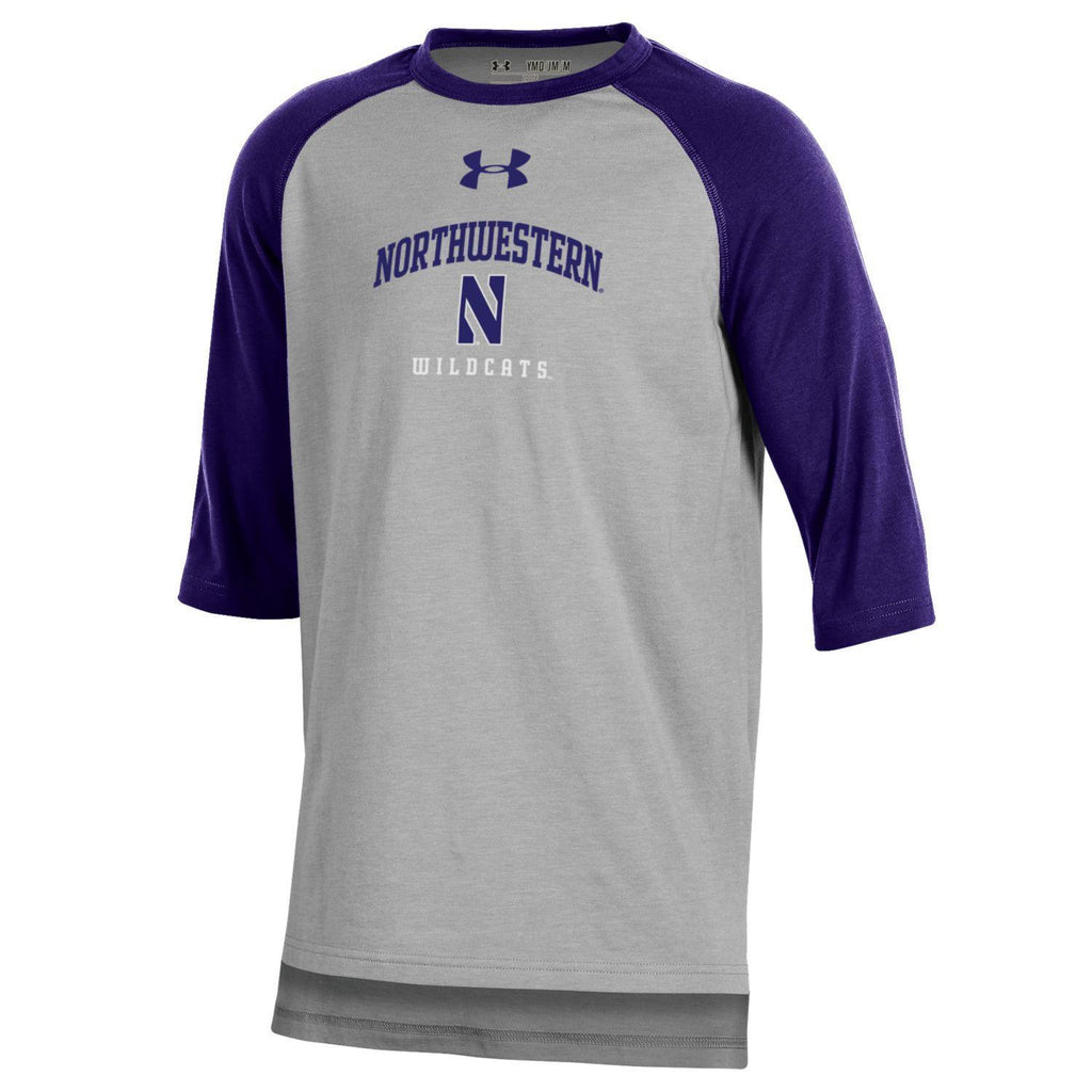 Northwestern Wildcats Youth Raglan Two-Color T-Shirt - Northwestern Team Store