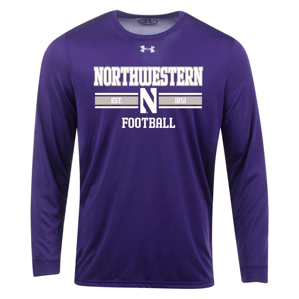 Northwestern Wildcats Youth Under Armour Football Purple Long-Sleeve T-Shirt - Northwestern Team Store