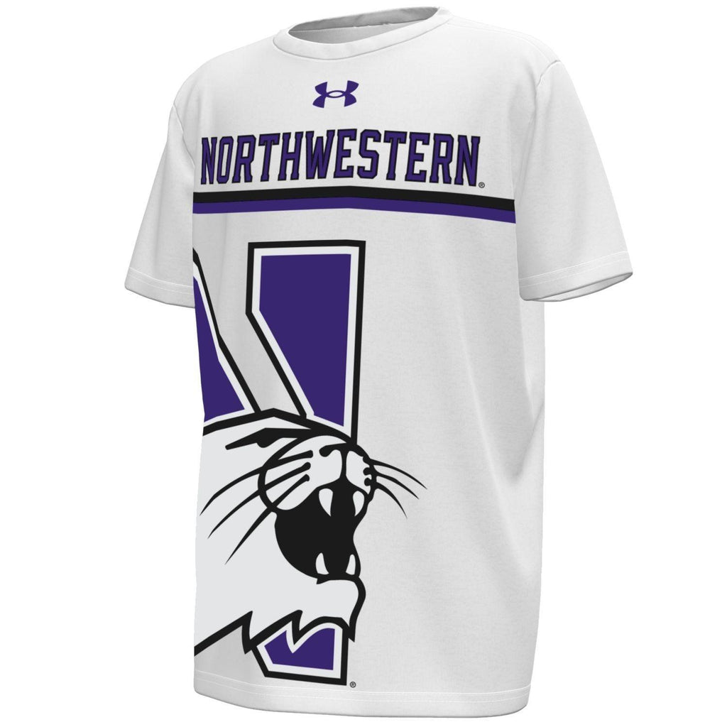 Northwestern Wildcats Youth Under Armour Gameday N-Cat T-Shirt - Northwestern Team Store