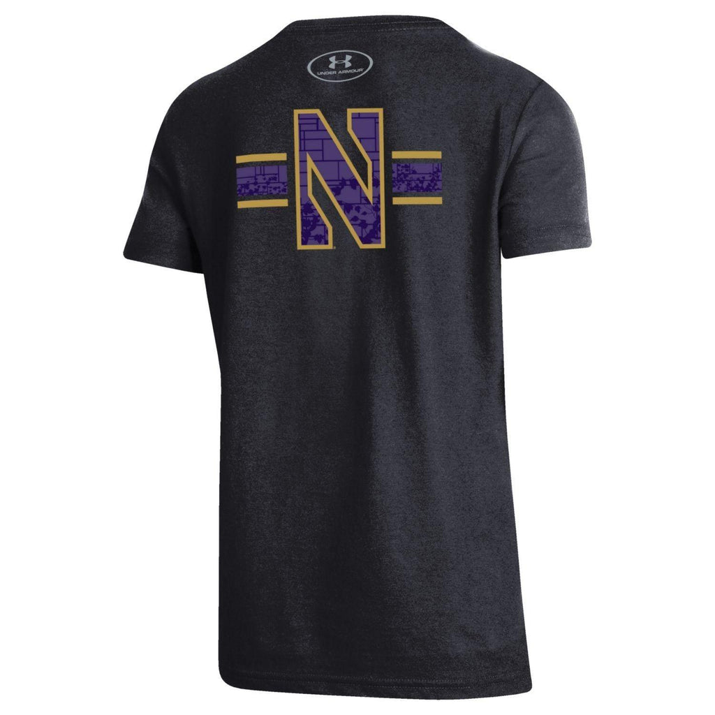 Northwestern Wildcats Youth Under Armour Gothic T-Shirt - Northwestern Team Store
