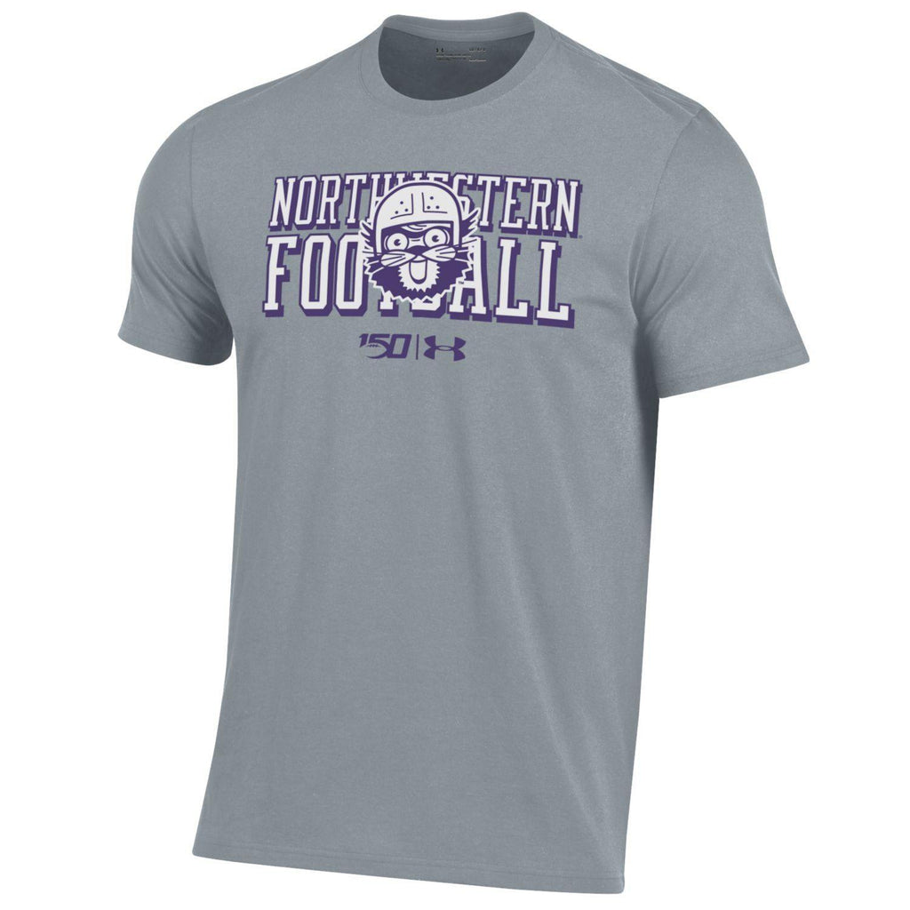 Northwestern Wildcats Youth Under Armour Retro College Football 150th Anniversary T-Shirt - Northwestern Team Store