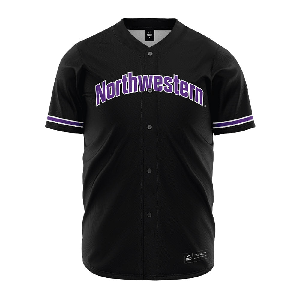 Northwestern - NCAA Baseball : Alex Roessner - Black Baseball Jersey ...