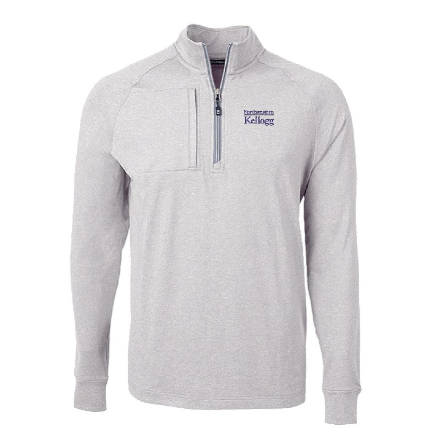 northwestern gear Northwestern Wildcats Men's Cutter & Buck Kellogg Adapt Eco Heather Quarter-Zip Pullover